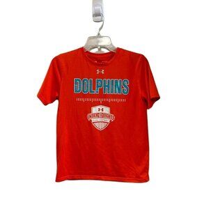Boys Under Armour Miami Dolphins Heatgear Loose Fit. Size Youth Large
